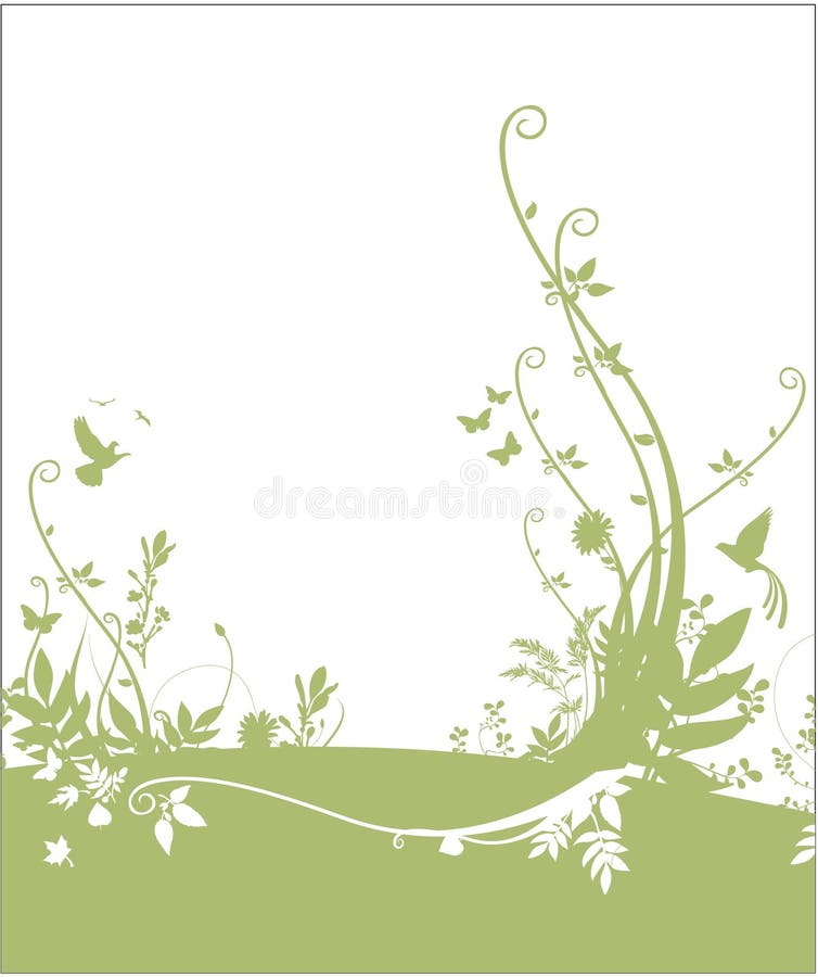 Flora and fauna background stock vector. Illustration of earth - 11041893