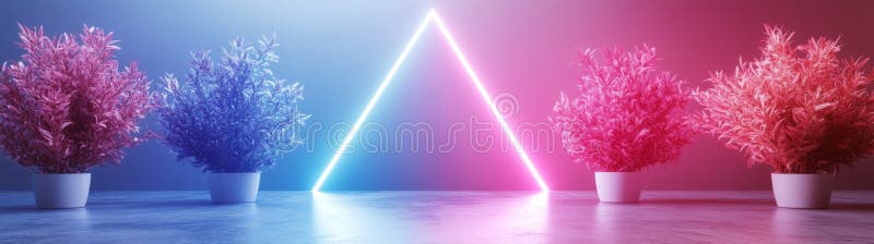 Flora luminosa dentro de uma estufa alienígena imagem de stock royalty free