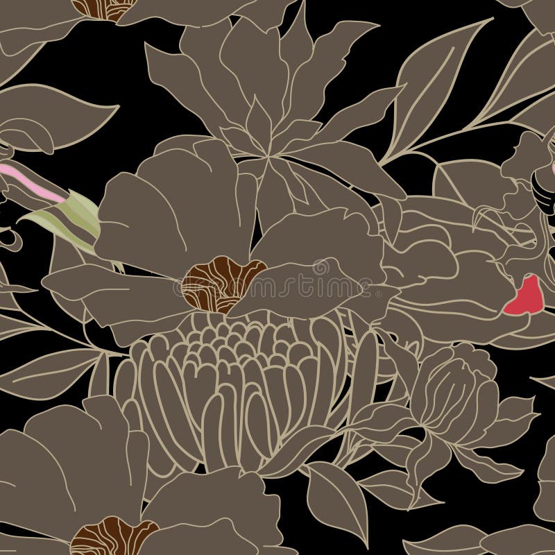 Flora seamless wallpaper