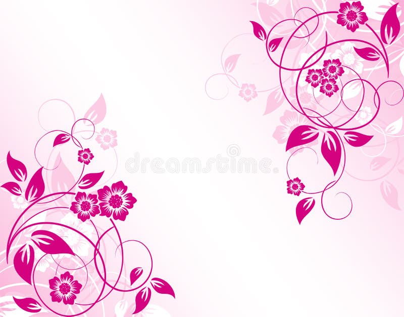 Pink Floral Background stock vector. Illustration of circle - 8392280