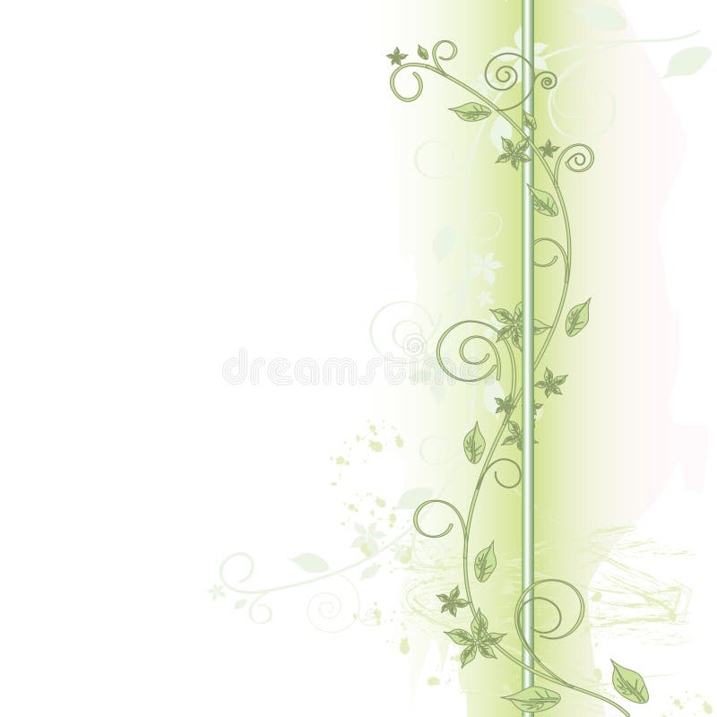 Green vines and flower stock illustration. Illustration of botanical -  12952892