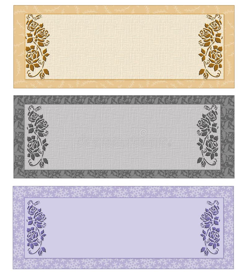 Floral Abstract Banner Set.