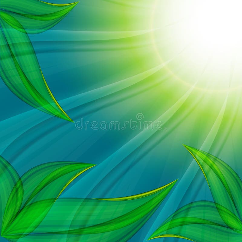 Floral abstract summer template stock illustration
