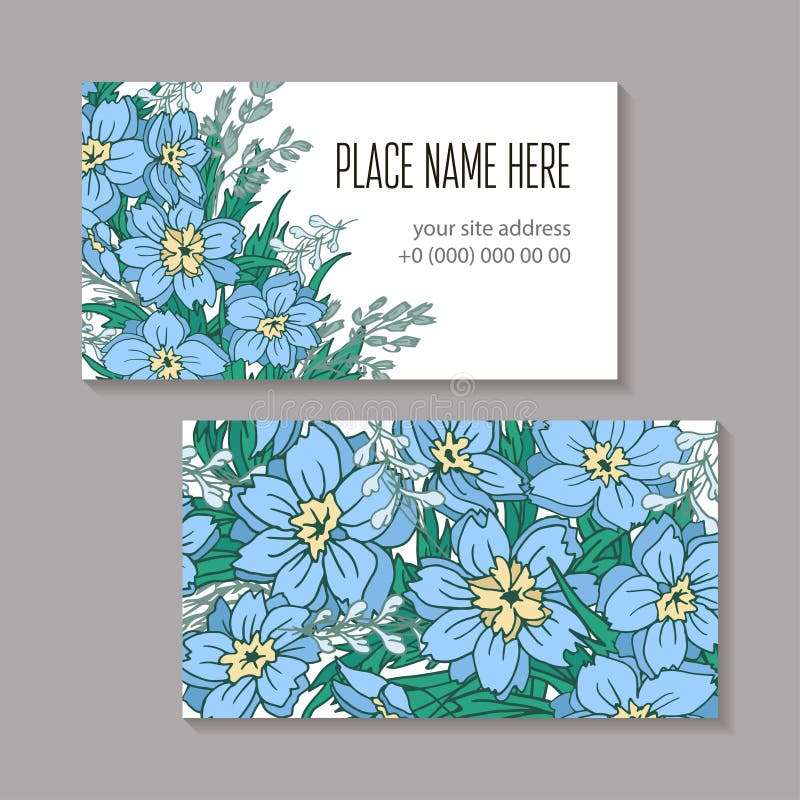 Floral abstract template business card hand-drawn on a white background royalty free stock photos Floral abstract template business card hand-drawn on a white background royalty free stock photos