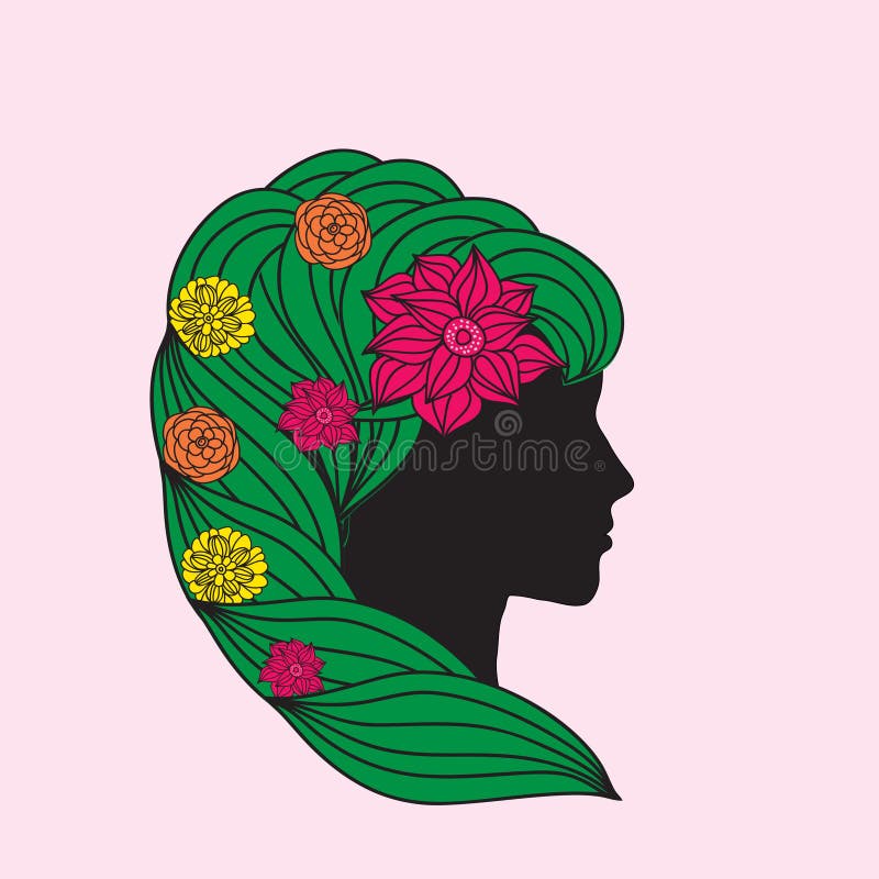 Floral abstract woman royalty free illustration Floral abstract woman royalty free illustration
