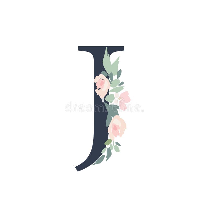 Floral Alphabet Letter J With Flowers Bouquet Composition Stock Vector Illustration Of Flowers Decoration Floral Alphabet Letter J With Flowers Bouquet Composition Stock Vector Illustration Of Flowers Decoration