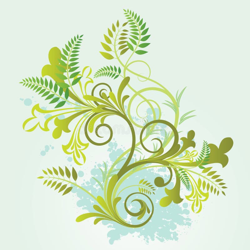 Set of Green Frames and Design Elements. Stock Vector Illustration of