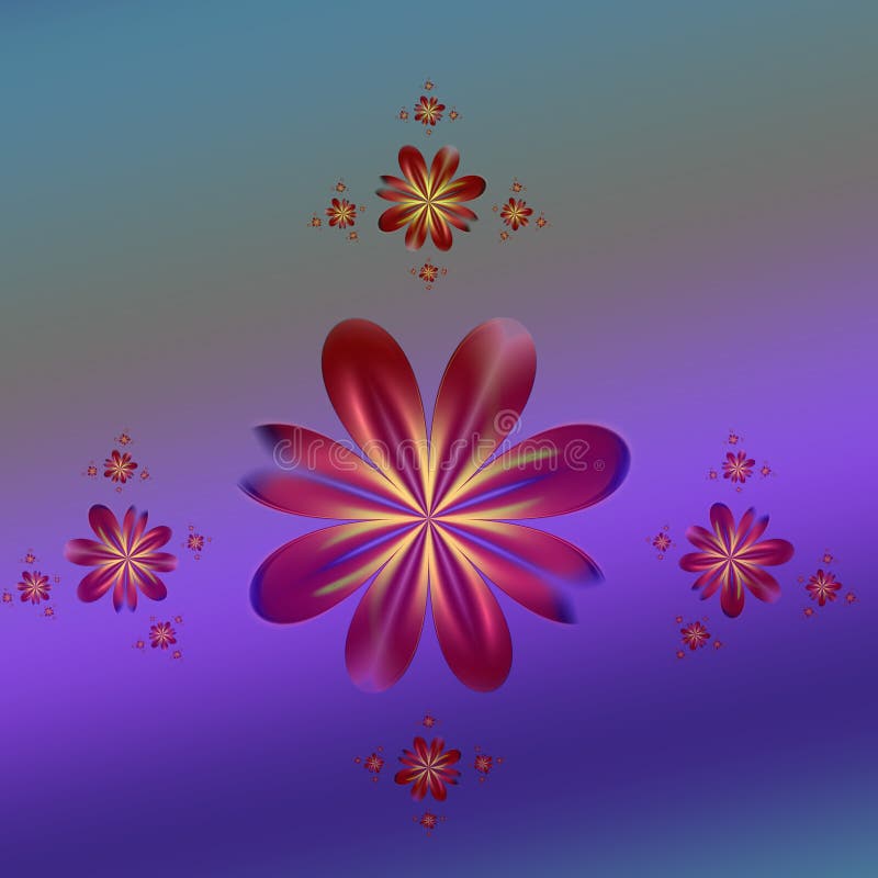 Wild Red and Black Floral Abstract Background Design Tempalte Stock