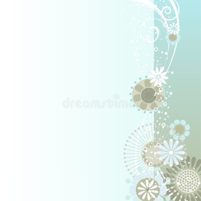 Floral Background in Light Green Stock Vector Illustration of