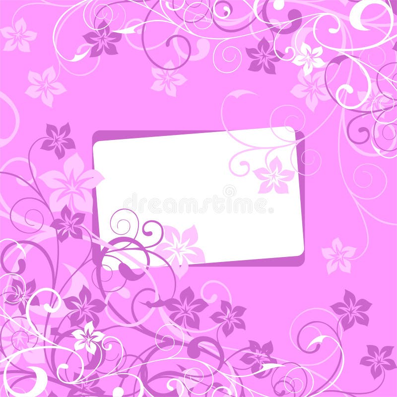 Floral background with a framework