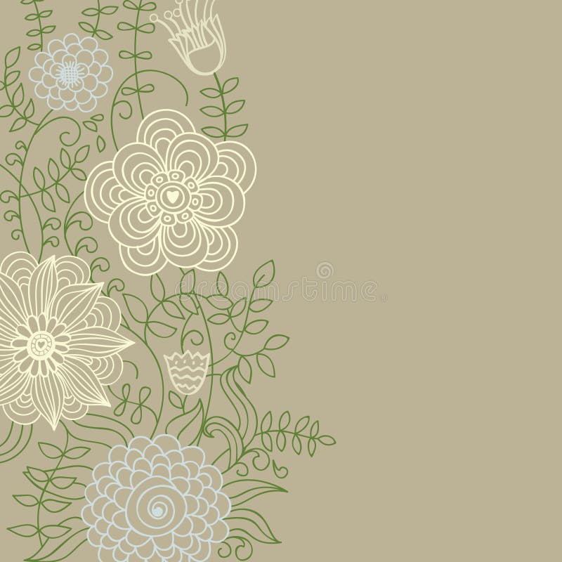 Floral Background in Light Colours Stock Vector - Illustration of