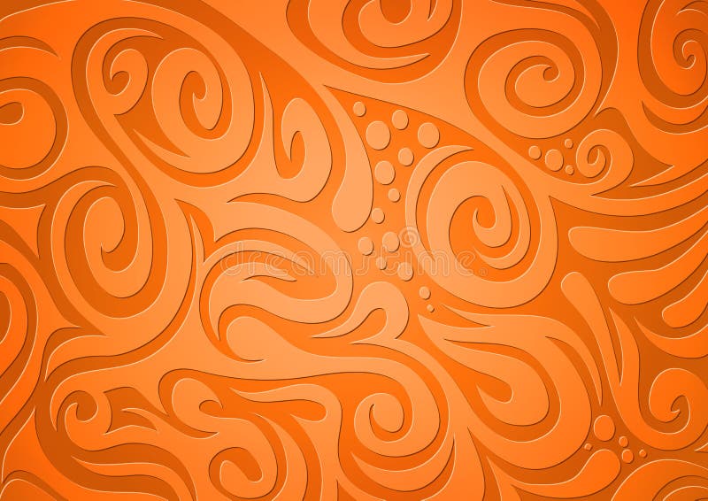 Floral background, orange stock illustration. Illustration of graphics