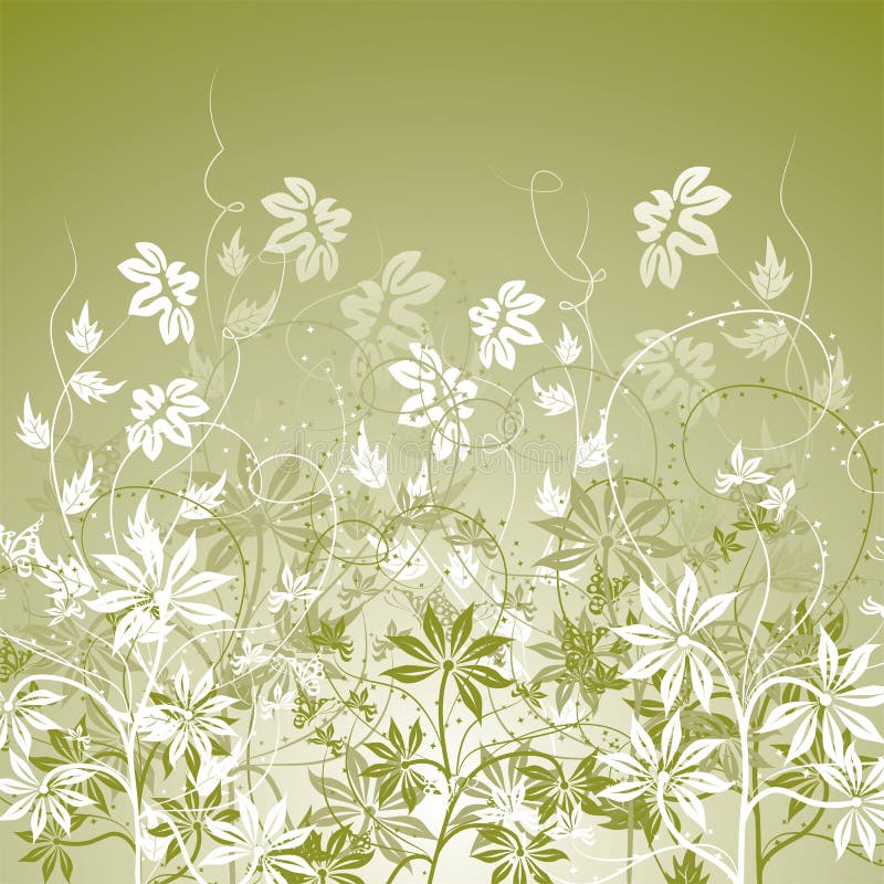 Floral background, vector