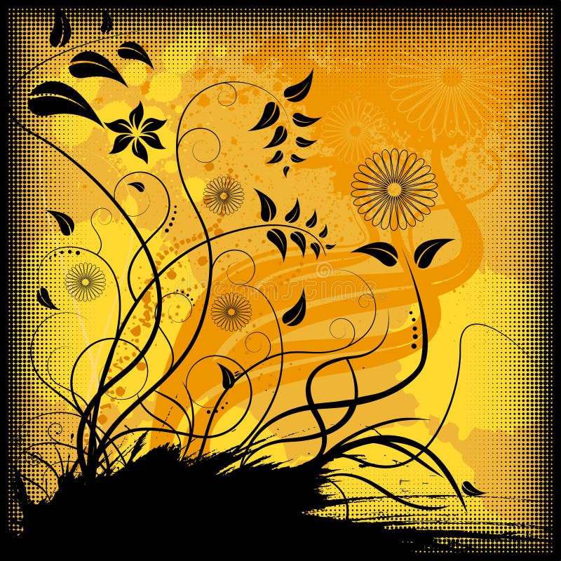 Floral background vector