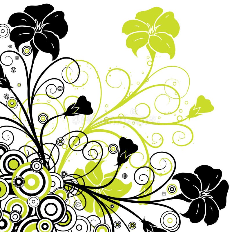 Floral background, vector