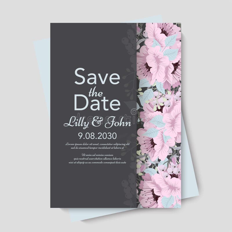 Floral Backgrounds Wedding Cards Stock Vector Illustration of bridal, invitation 188700836