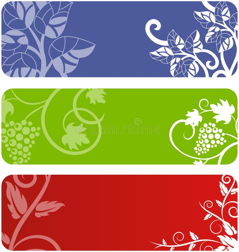 Floral banner set royalty free illustration Floral banner set royalty free illustration