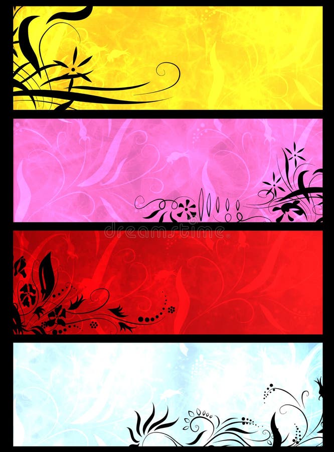 Floral banners