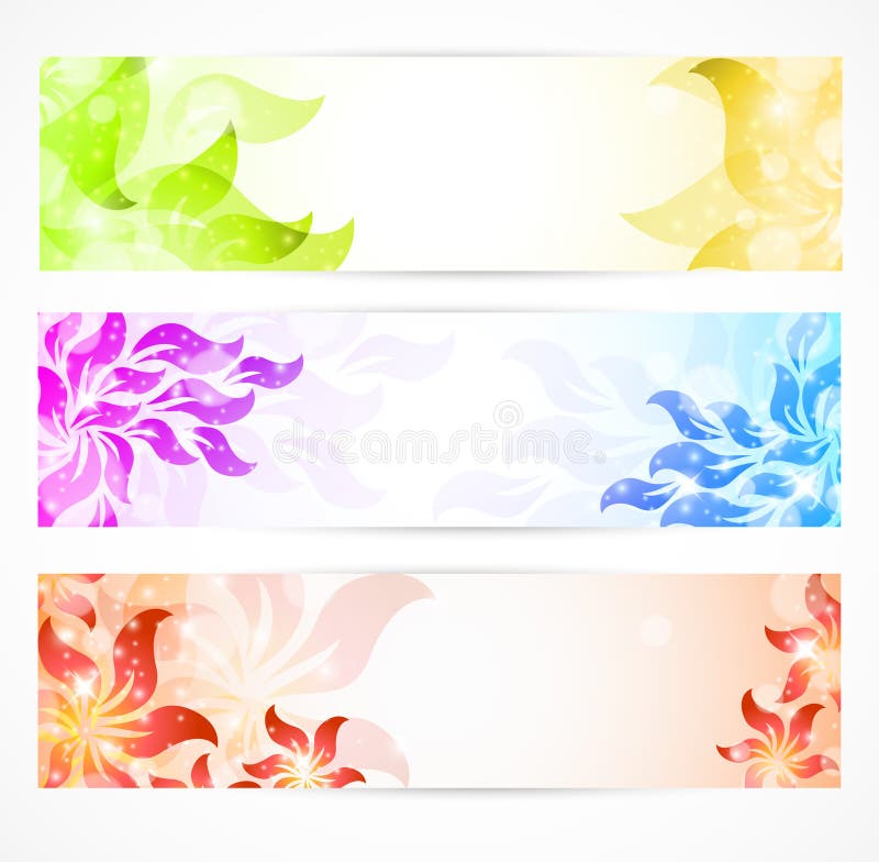 Flower banners stock illustration. Illustration of magic 21199225