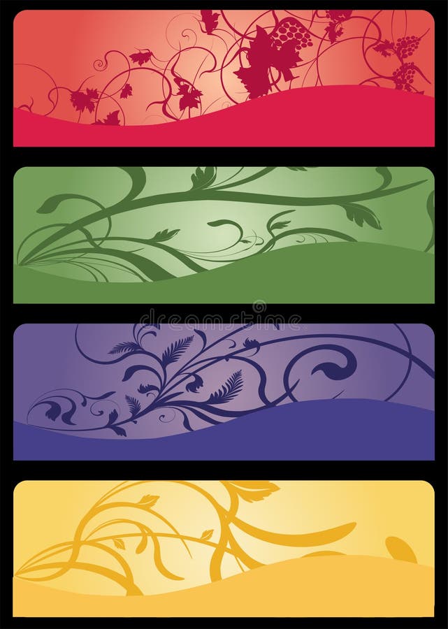 Floral banners