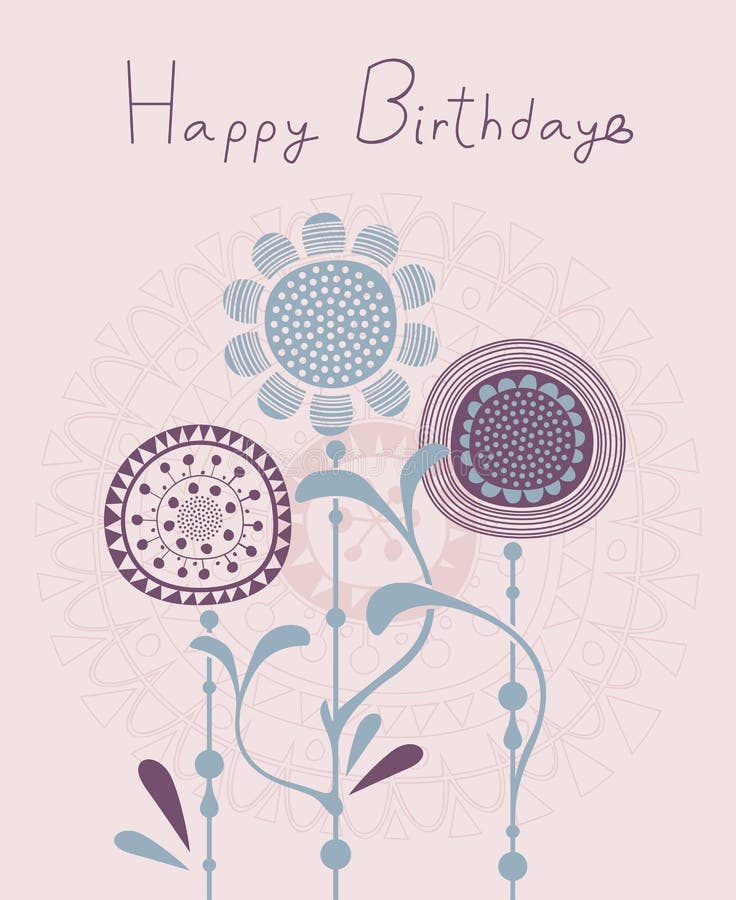 Floral Birthday Background stock vector. Illustration of beautiful 41511366