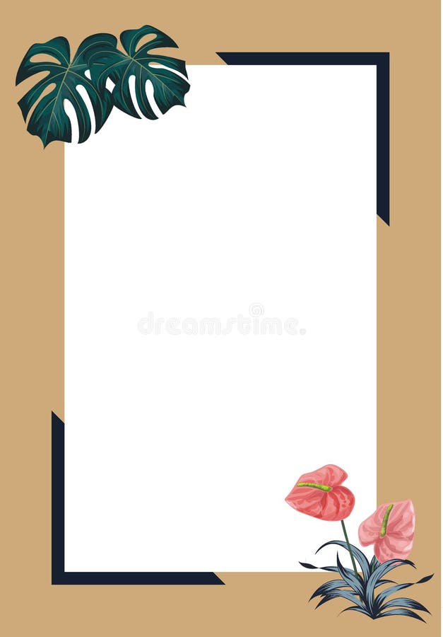 Floral Blank Template Set. Floral Invitation Card, Graphic Design Stock  Vector - Illustration of line, greenery: 216936740