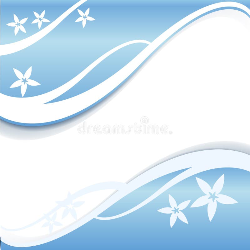 Floral blue background