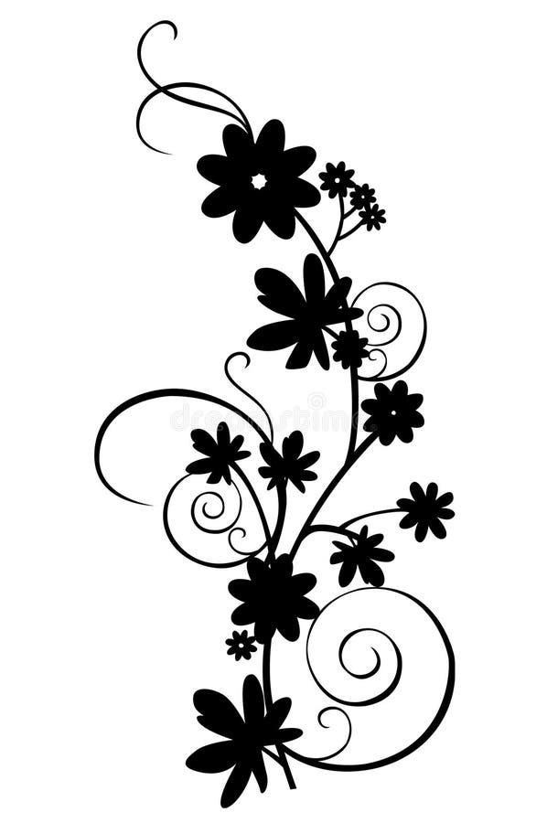 Floral border royalty free illustration