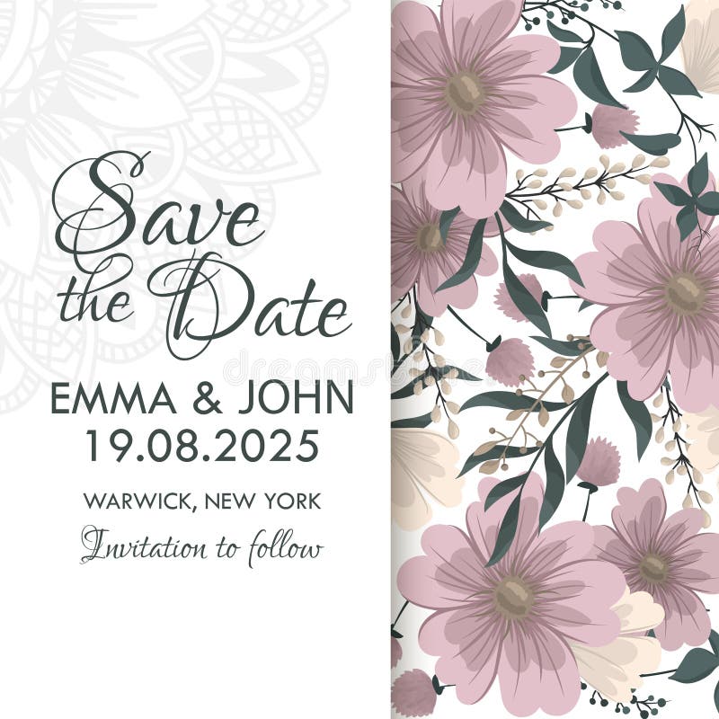 Floral border background - pink flower border stock illustration