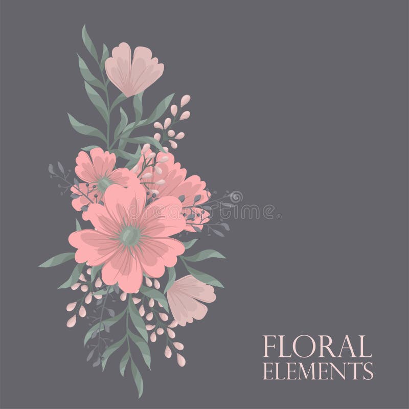 Floral border background - pink flower border royalty free illustration