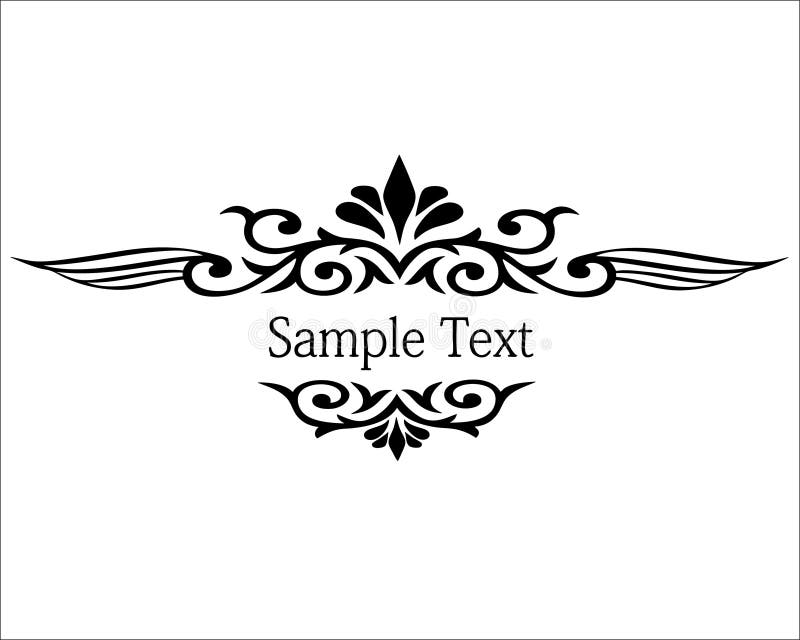 Floral border frame royalty free illustration