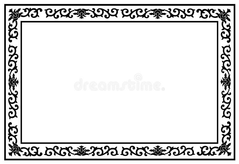 Floral border frame