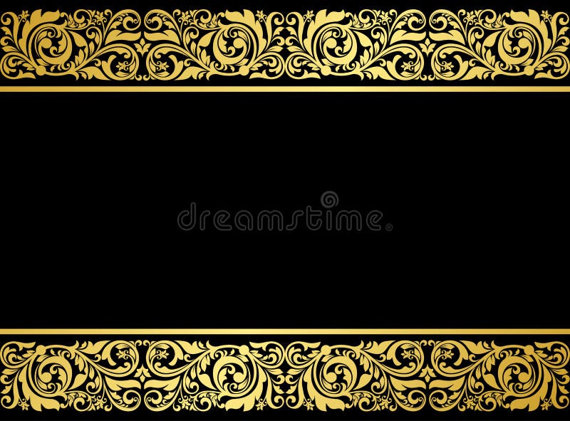 Floral border with gilded elements