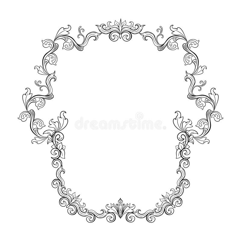 Floral Border for Picture or Italian Ornament Stock Vector ...