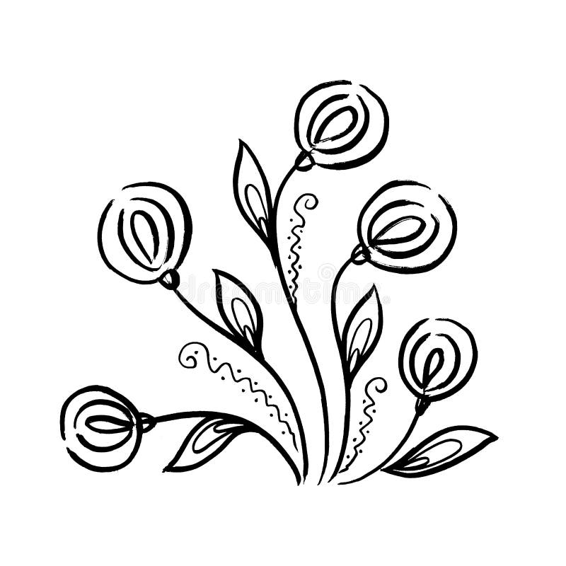 Drawing Simple Wildflower Stock Illustrations – 2,018 Drawing Simple ...