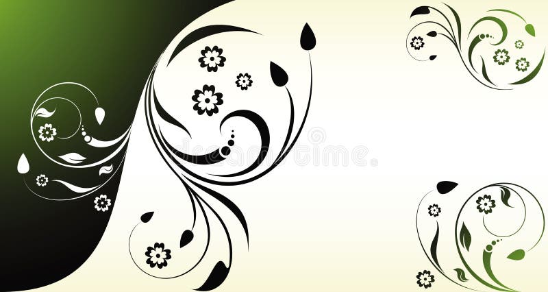 Floral business card stock illustration