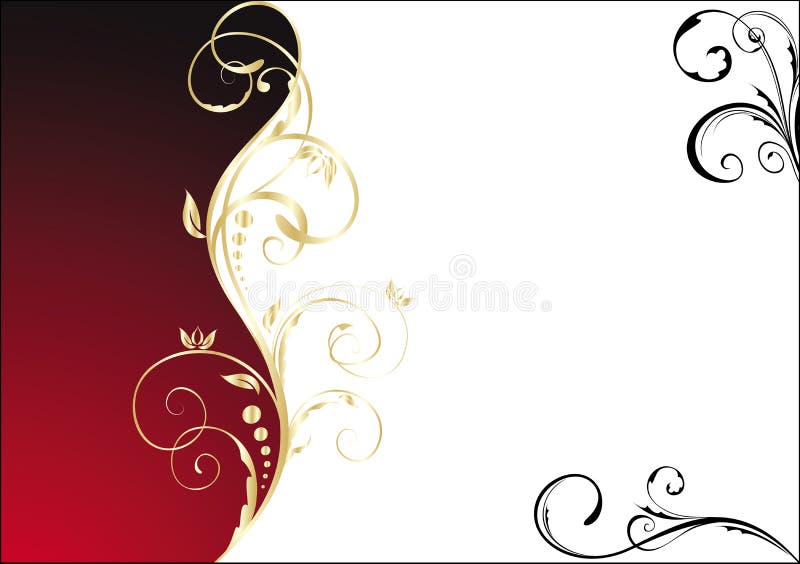 Floral business card vector illustration