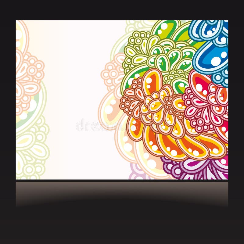 Floral business card. royalty free illustration