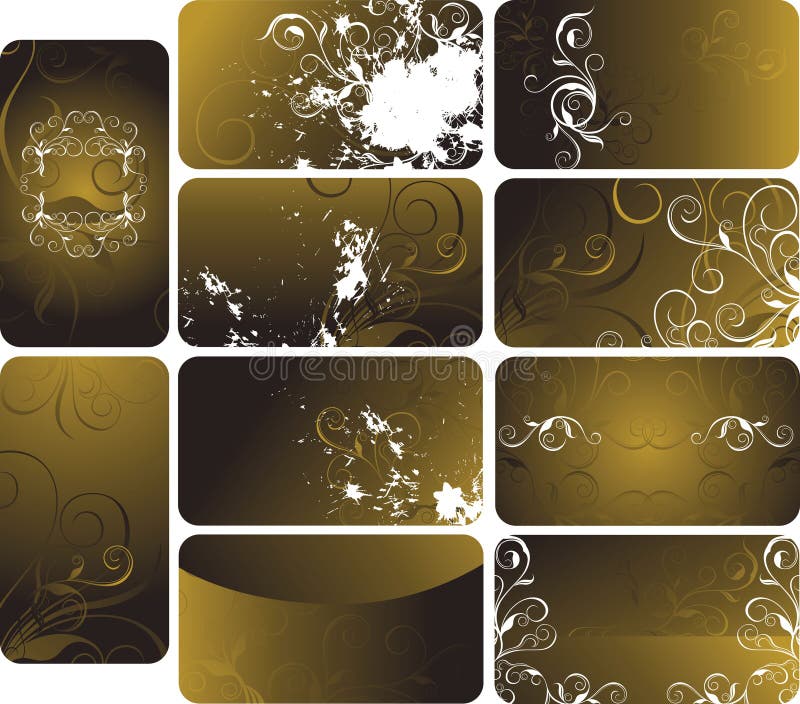 Floral Business Card vector illustration