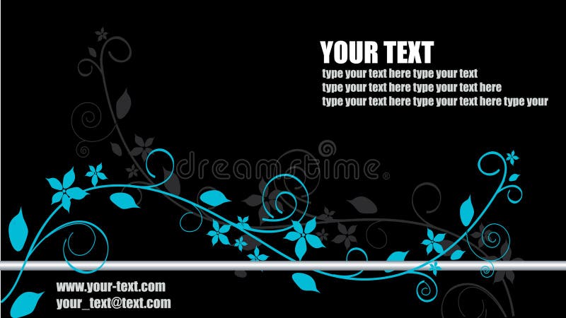 Floral business card. Vector. royalty free illustration