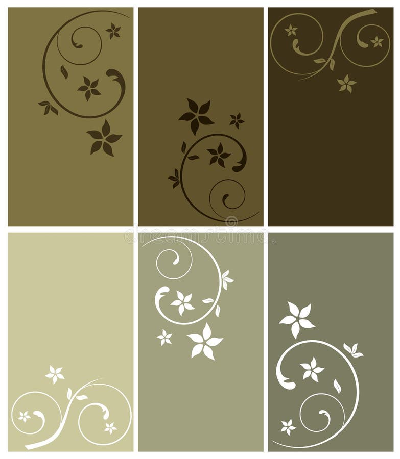 Floral business cards royalty free illustration