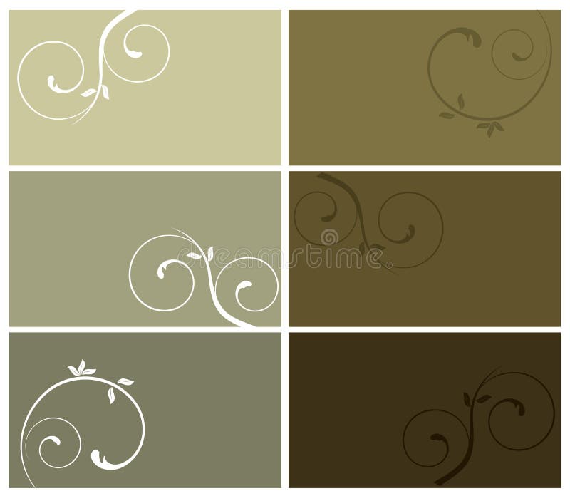 Floral business cards stock illustration