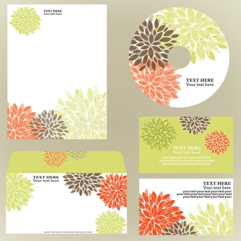 Floral business template royalty free illustration