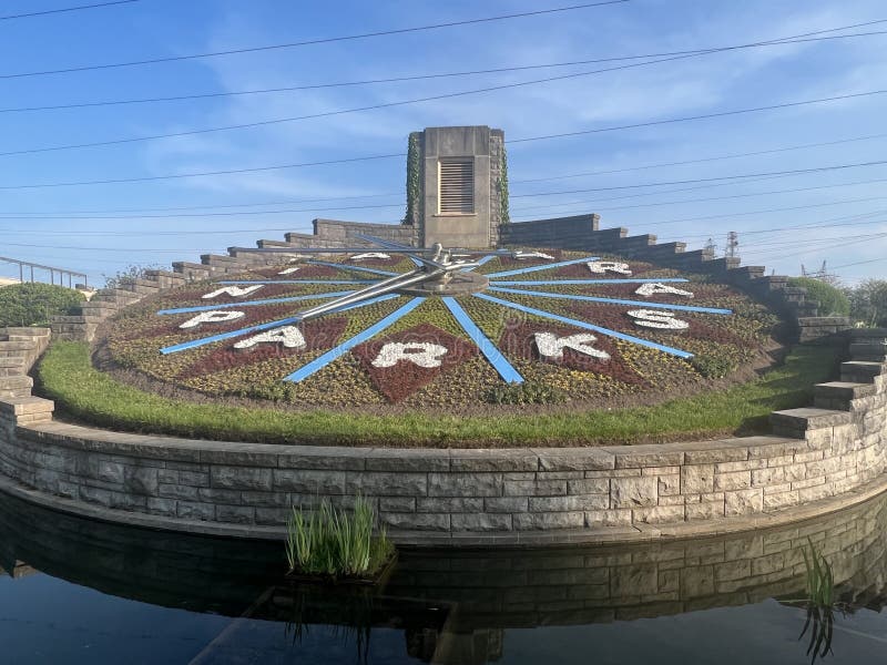 Floral Clock at Niagara Falls in Ontario, Canada Editorial Photo