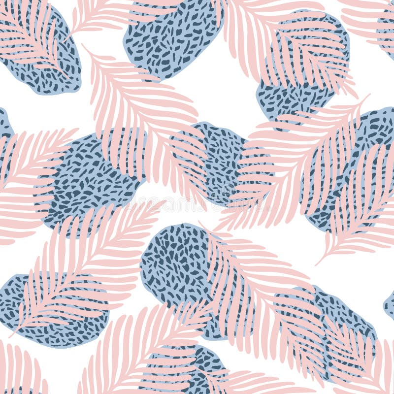 Floral collage seamless pattern. Modern abstract contemporary art style illustration stock illustration Floral collage seamless pattern. Modern abstract contemporary art style illustration stock illustration