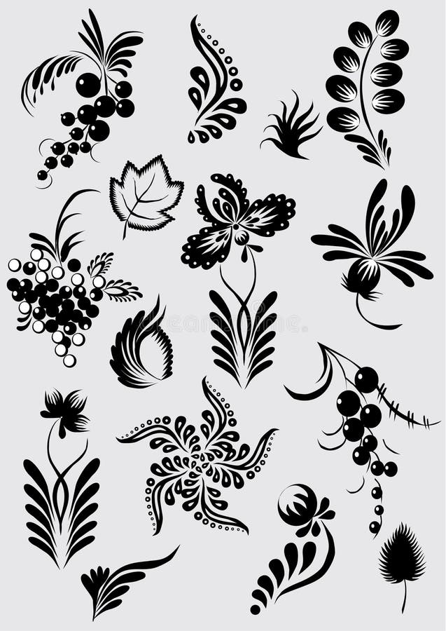 Floral collection royalty free illustration