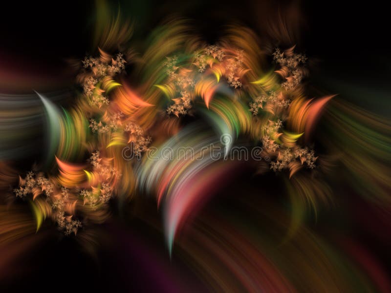 Floral dark background pattern. Computer generated abstract fractal for cover, compositions, 3d illustration. Perfect Flower vector illustration Floral dark background pattern. Computer generated abstract fractal for cover, compositions, 3d illustration. Perfect Flower vector illustration