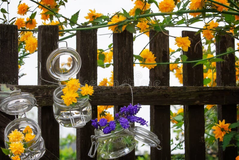 Floral Decoration at the Garden Gate Stock Image Image of gate