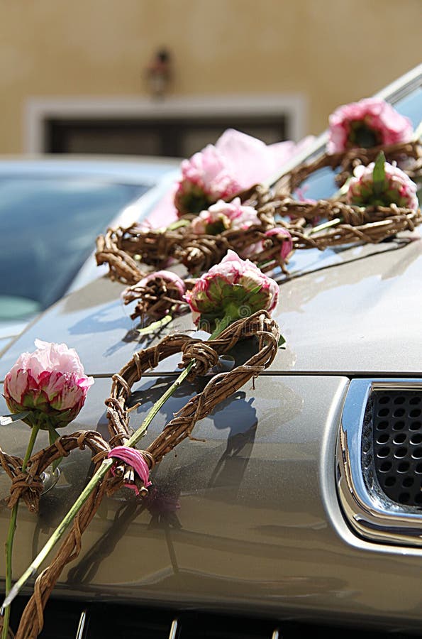 Floral Decoration on Wedding Car Stock Image Image of garnish