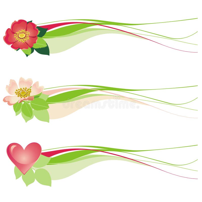 Floral decorative design royalty free illustration